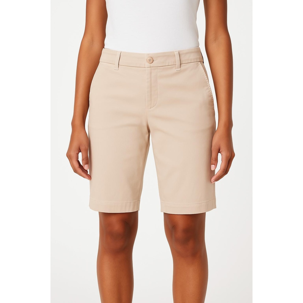 LOFT The Monroe‎ Bermuda Short Women’s Size 8 Classic Light Khakis Minimalist
